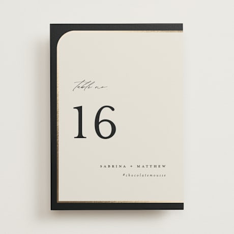 Foil-pressed Table Numbers