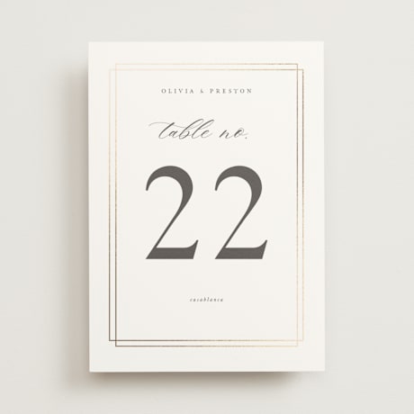 Table Numbers