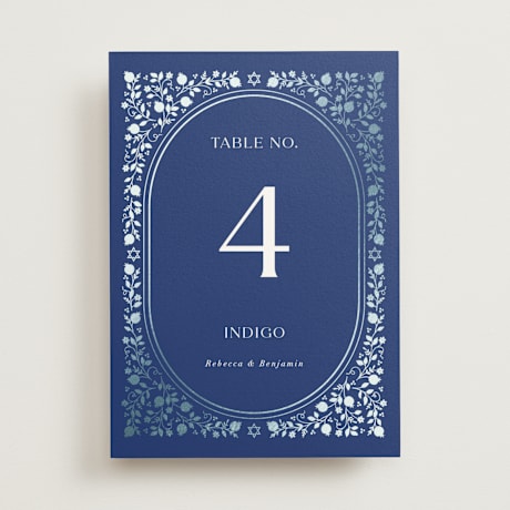 Foil-pressed Table Numbers