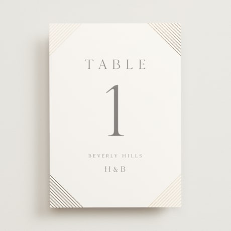 Foil-pressed Table Numbers