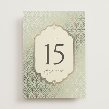 Foil-pressed Table Numbers