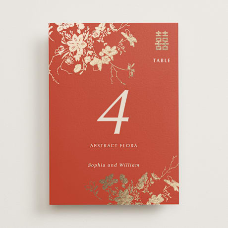 Foil-pressed Table Numbers