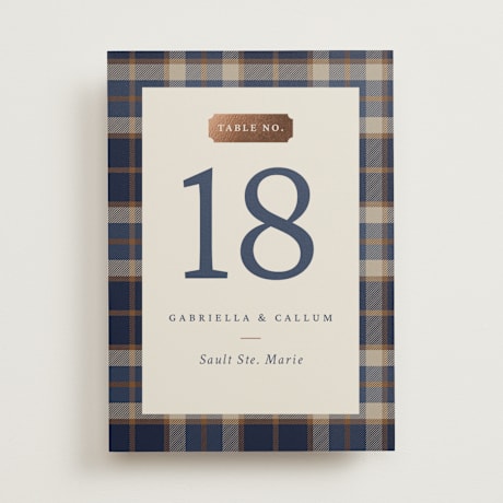 Foil-pressed Table Numbers