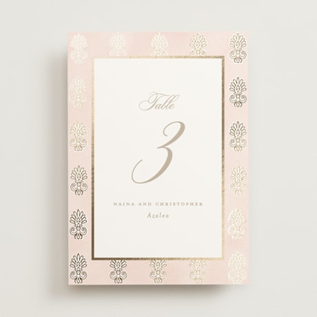 Foil-pressed Table Numbers