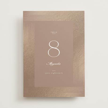 Foil-pressed Table Numbers