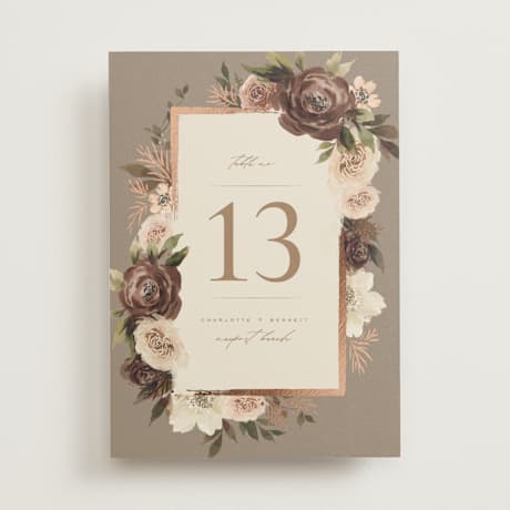 Table Numbers