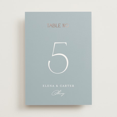 Foil-pressed Table Numbers