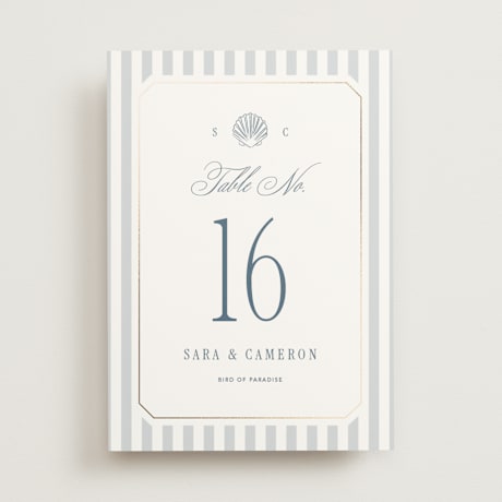 Foil-pressed Table Numbers
