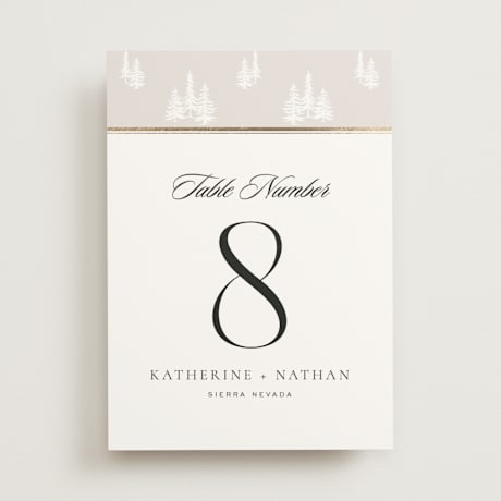 Foil-pressed Table Numbers