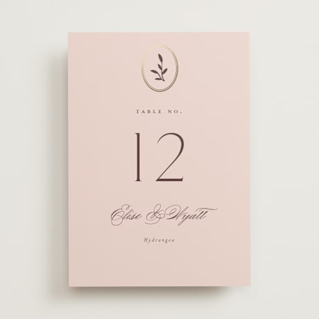Foil-pressed Table Numbers
