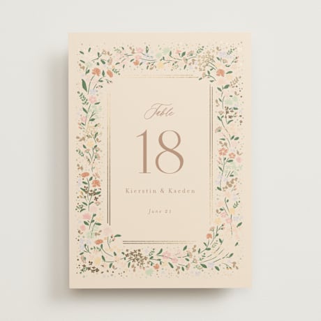 Foil-pressed Table Numbers