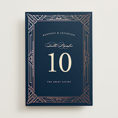 Foil-pressed Table Numbers