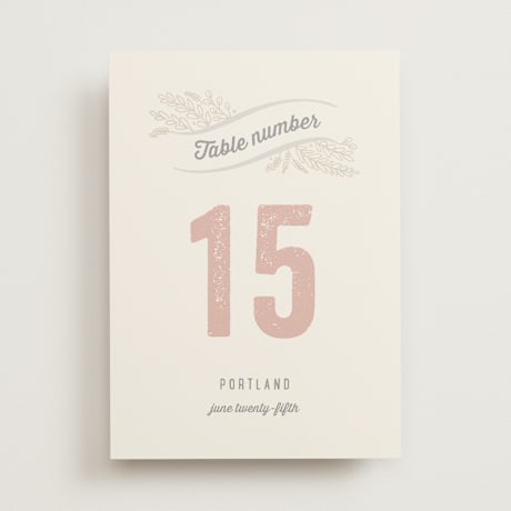 Table Numbers