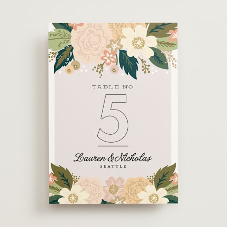 Table Numbers