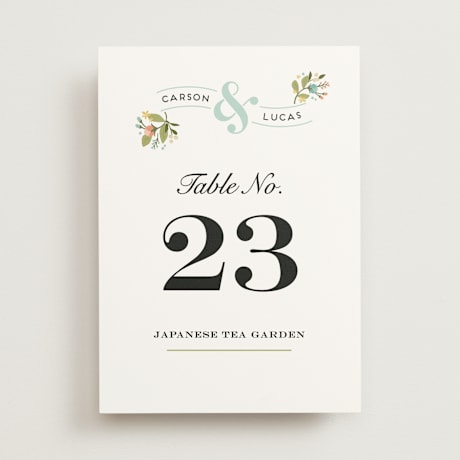Table Numbers