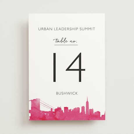 Table Numbers