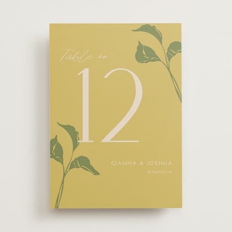 Table Numbers