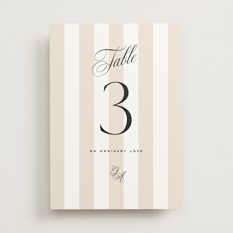 Table Numbers
