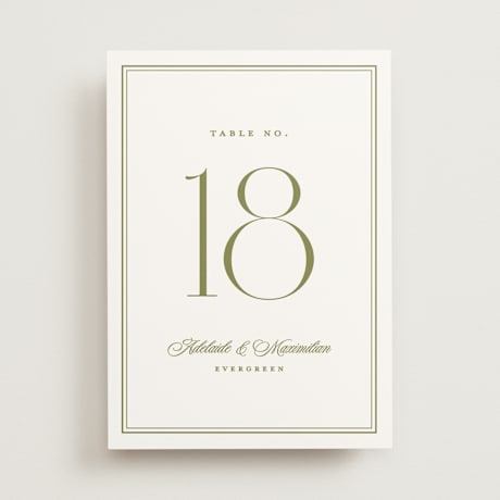 Table Numbers