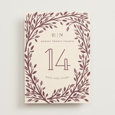 Table Numbers