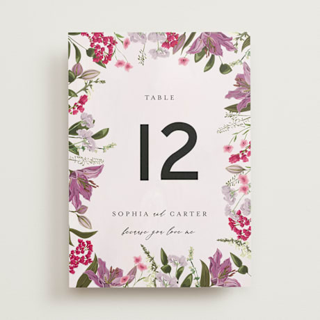 Table Numbers