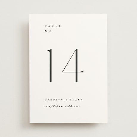 Table Numbers