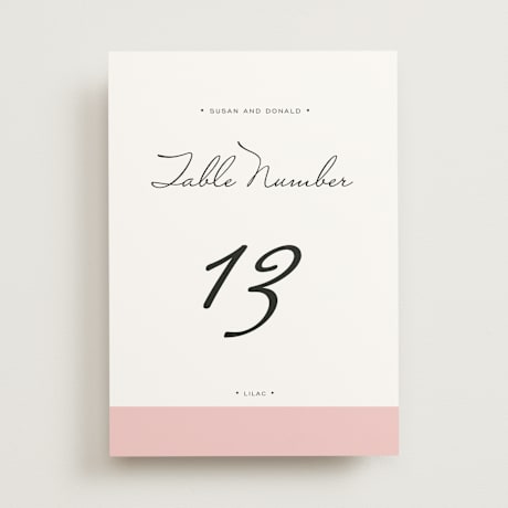 Table Numbers