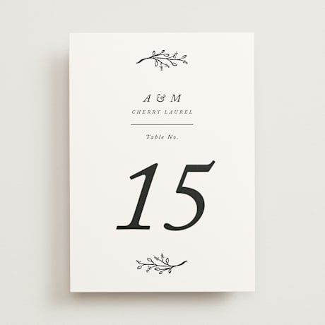 Table Numbers