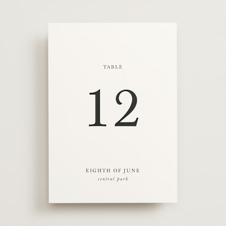 Table Numbers