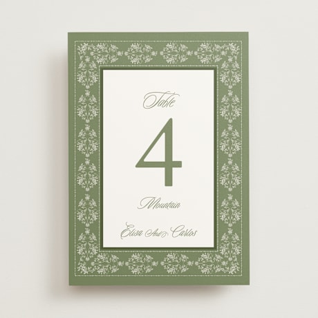 Table Numbers