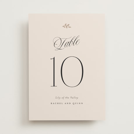 Table Numbers