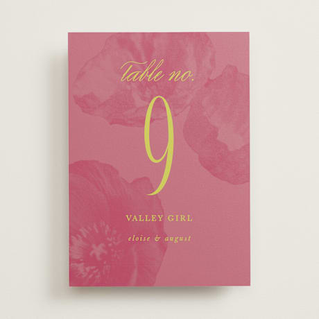 Table Numbers