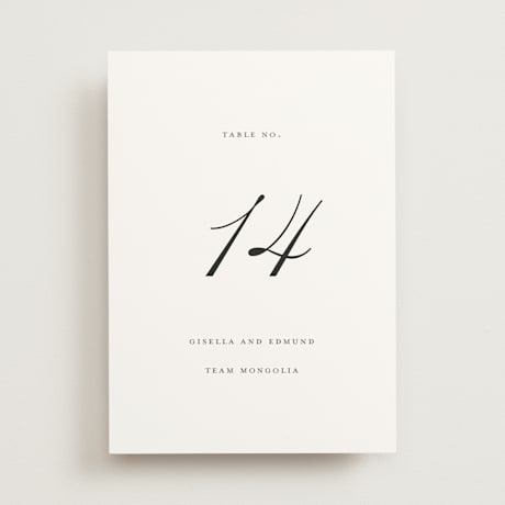 Table Numbers