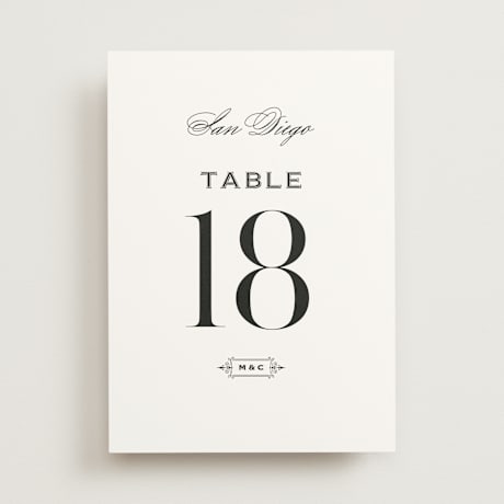 Table Numbers