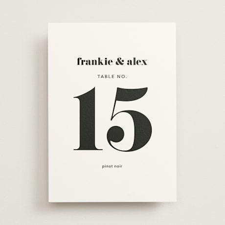 Table Numbers