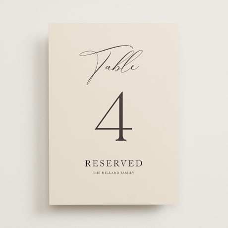 Table Numbers