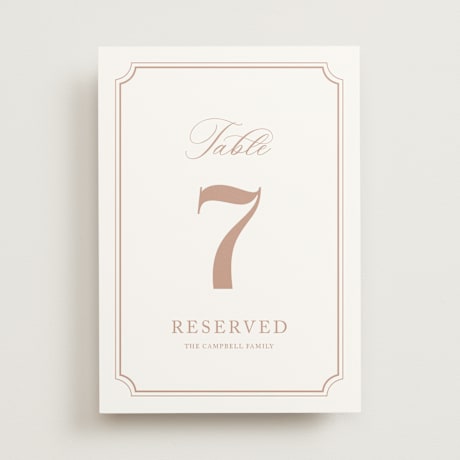Table Numbers