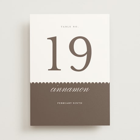 Table Numbers
