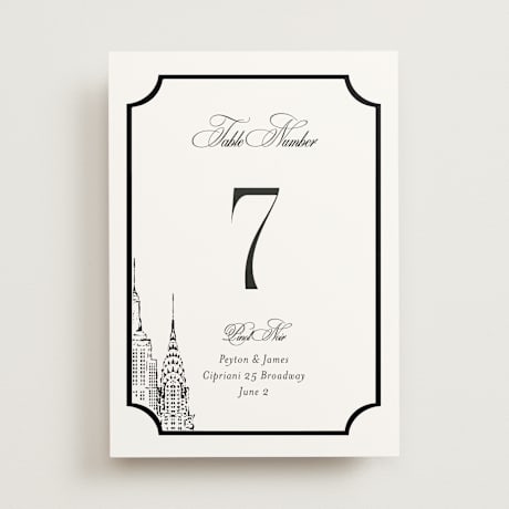 Table Numbers