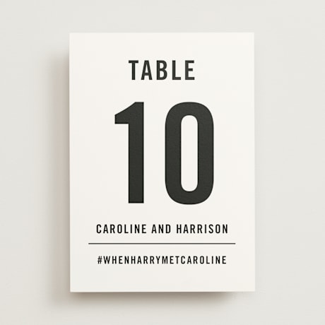 Table Numbers