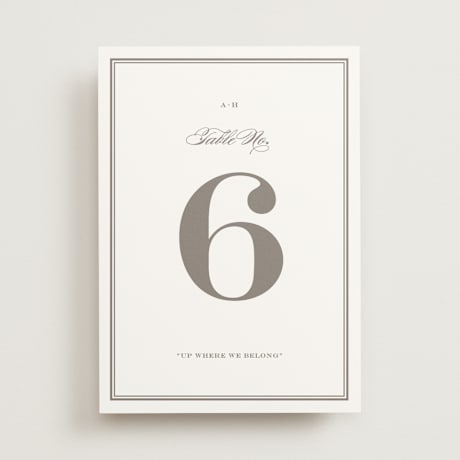 Table Numbers