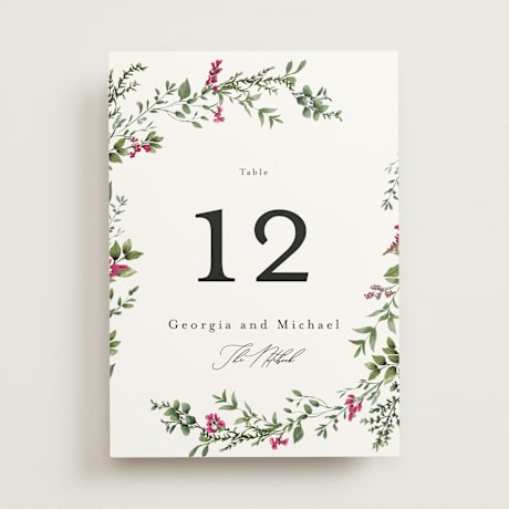 Table Numbers