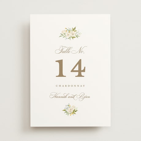 Table Numbers
