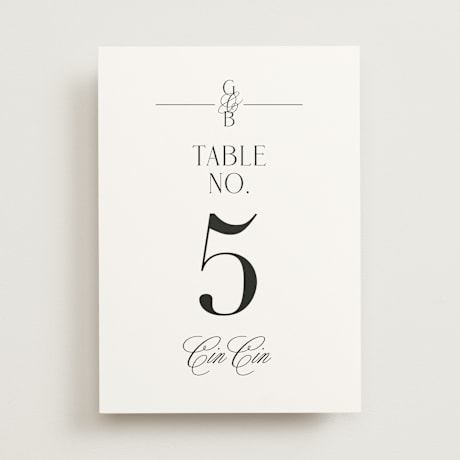 Table Numbers