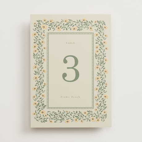Table Numbers