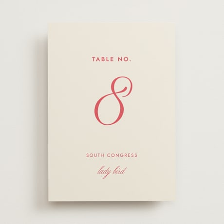 Table Numbers