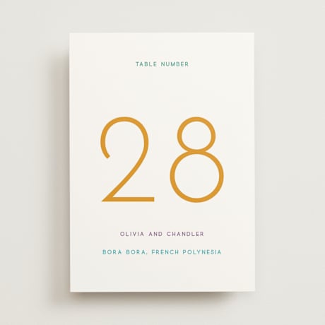 Table Numbers
