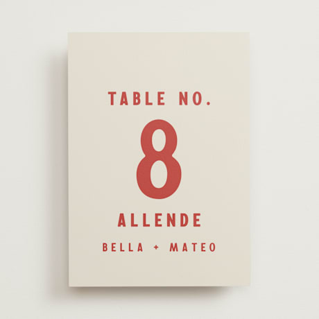Table Numbers