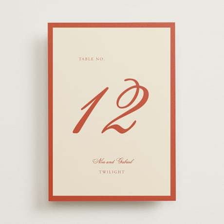 Table Numbers