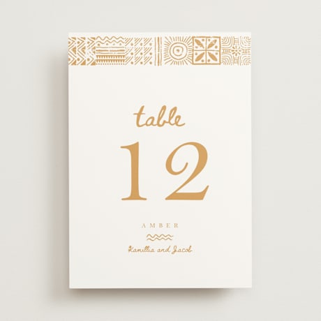 Table Numbers